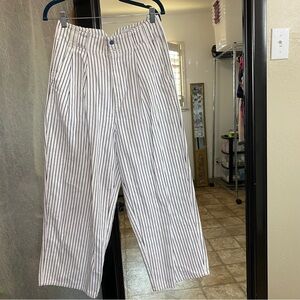 Urban Outfitters Women’s 6 Baggy Barrel Denim Striped Jeans Black White